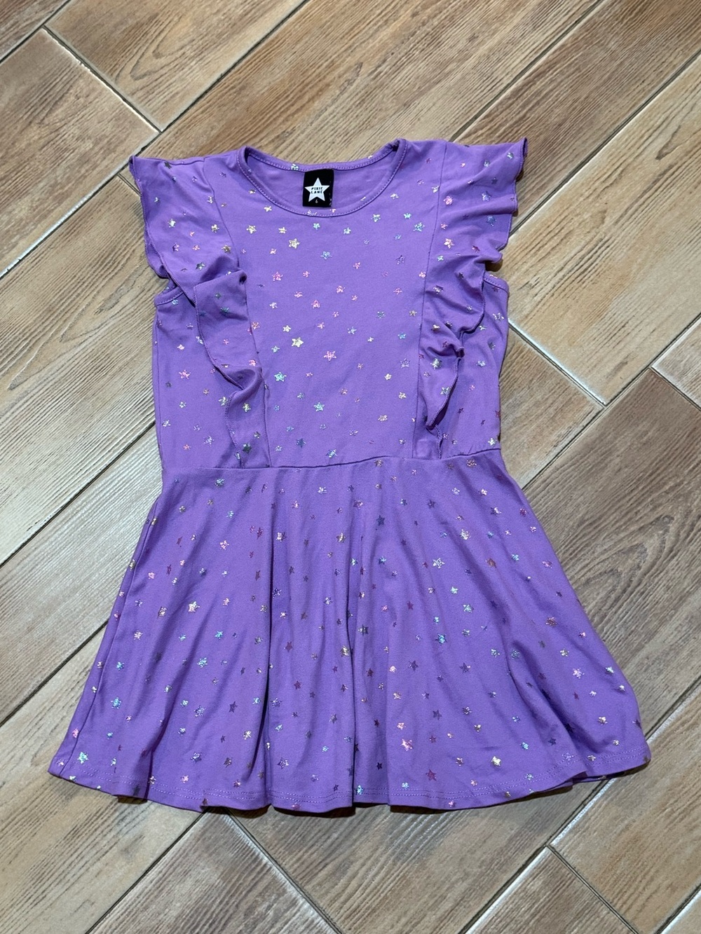 Pixie Lane Purple Ruffle-Sleeve Dress